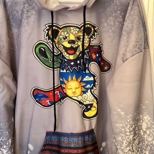 Grateful Dead Bear - Sweatshirt with Hood - L/XL